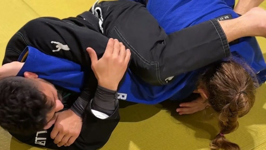 The Violin Armbar from closed guard — BJJ technique at Banzai Jiu-Jitsu