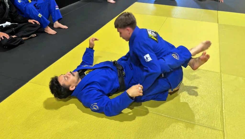 Setting up the Kimura from a hip bump sweep — BJJ technique at Banzai Jiu-Jitsu