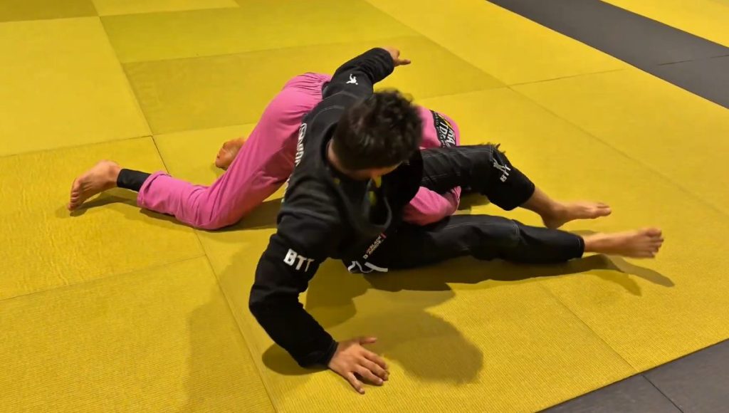 Pendulum sweep to the omoplata — BJJ technique at Banzai Jiu-Jitsu