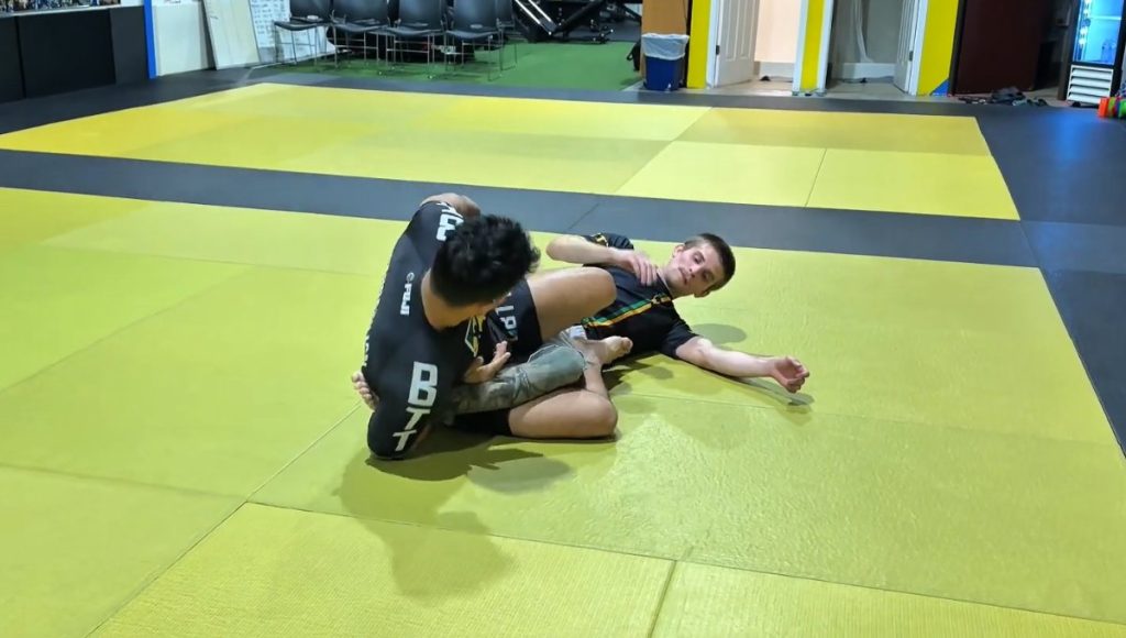 Shin to Shin to Oldschool butterfly to ankle lock sweep — BJJ technique at Banzai Jiu-Jitsu